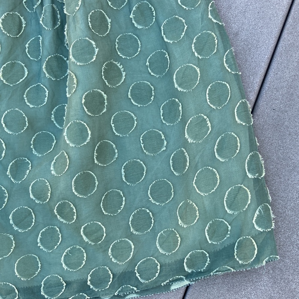 J. Crew green polka dot silk and linen skirt, size 4 - Picture 3 of 8